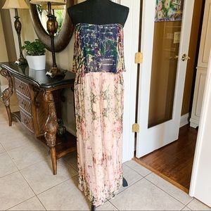 Anthropologie Carson Strapless Jumpsuit by Bhanuni